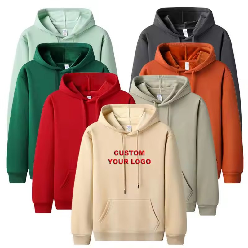 oversized men's hoodies 100% cotton 500 gsm Silk screen puff print logo men's blank hoodies pullover Custom hoodie