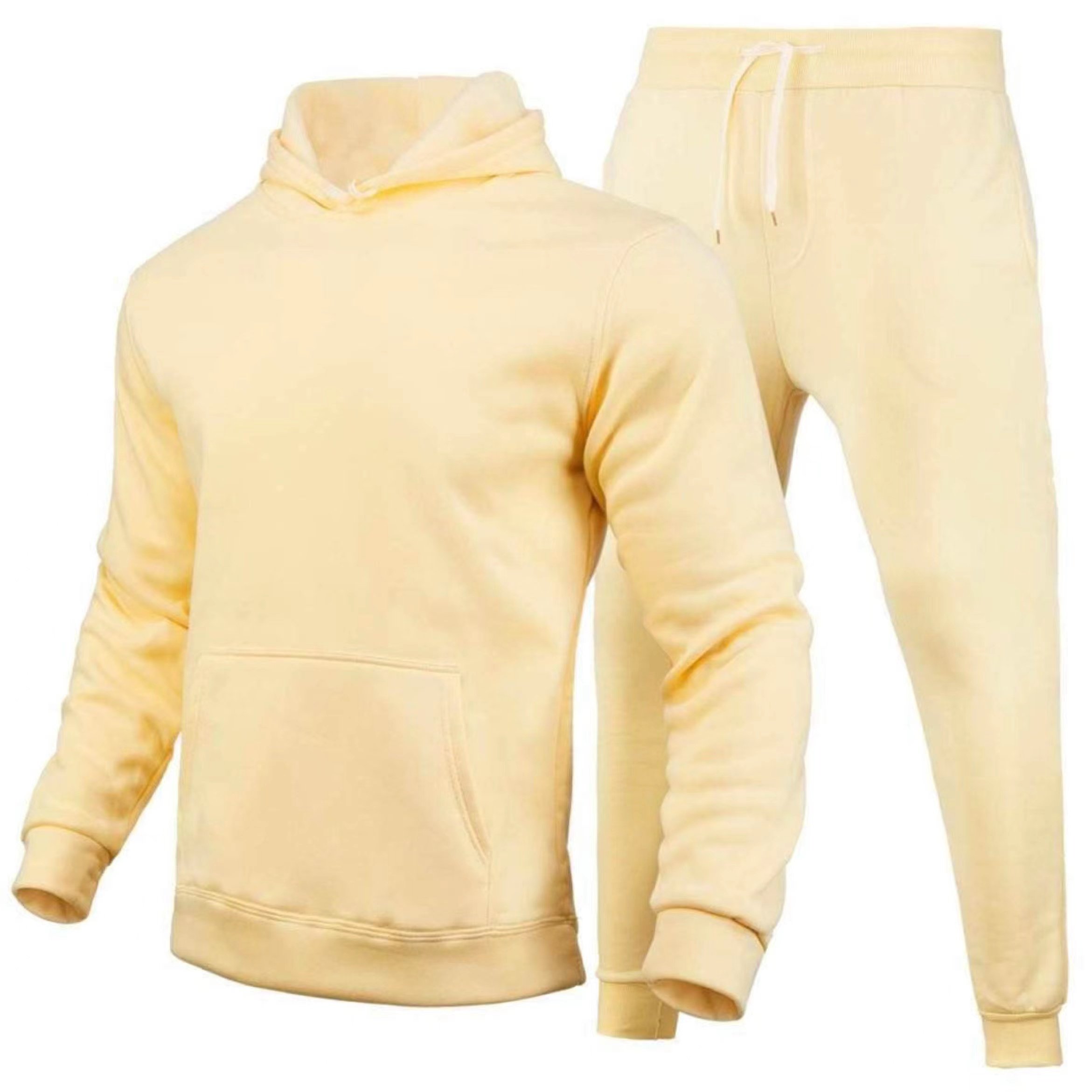 Professional Manufacture Sublimation Blanks Puff Printing Hoodie Set 100%Cotton Custom Design Sweatpants And Hoodie