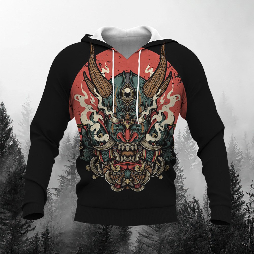 Wholesale Oversized 3D Printed Hoodie for Men Custom Logo Polyester High Quality Pullover with Anime Pattern Hood Plus Size