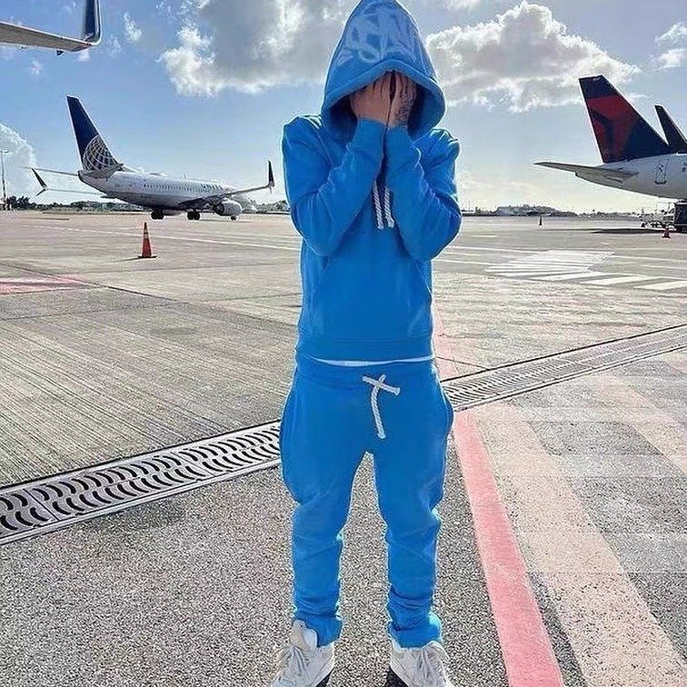 Puff Printing Fashion Men Women Street Wear Men'S Hoodie Set Men'S Sweatshirt Sweatpants Set Trapstar Tracksuit Hoodie Suit