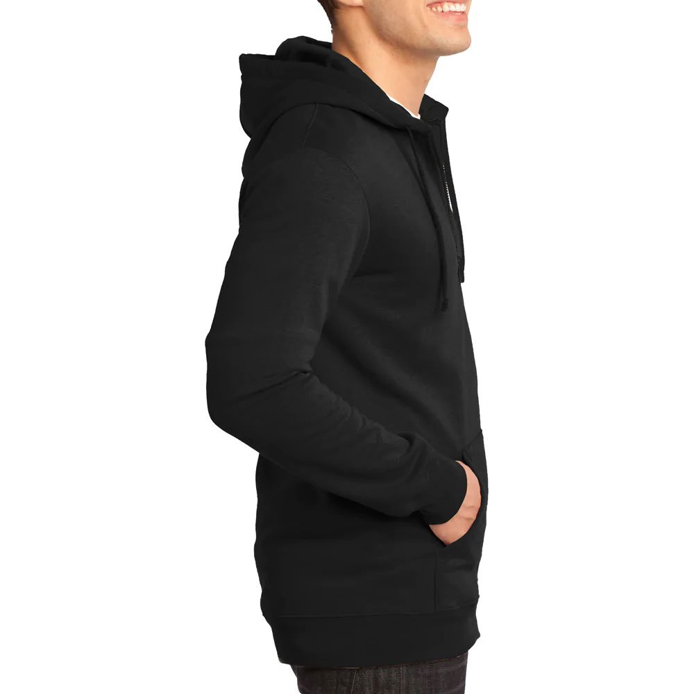 Breathable Mens Full Zip Hooded Sweatshirt Black Custom Logo Hoodie