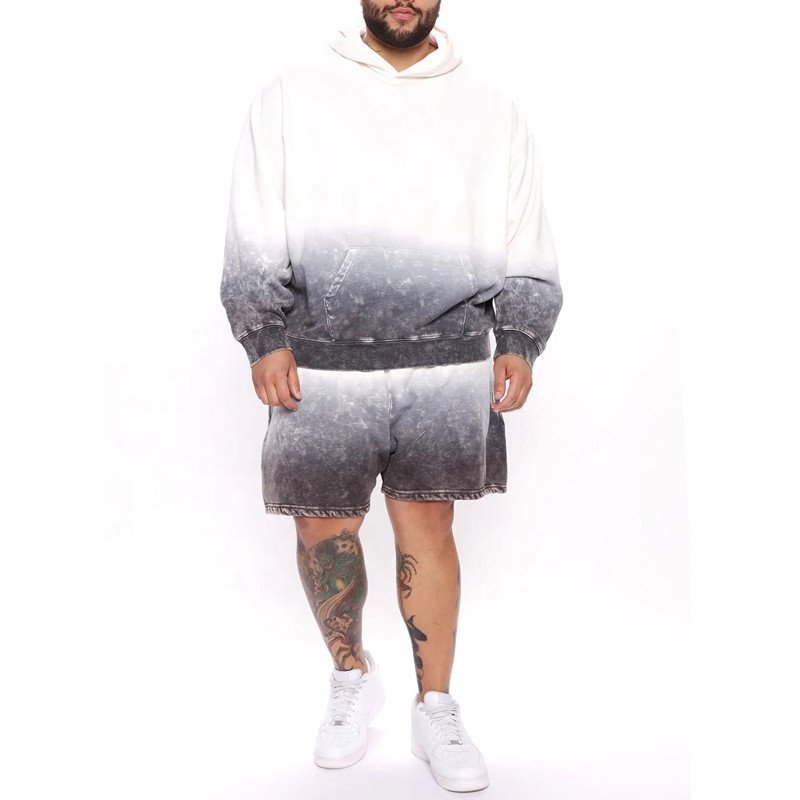 DEC Oem Custom Winter Men Tracksuits Vintage Pure Cotton Training Wear 2 Piece Set Logo Screen Print Acid Wash Tracksuit Men