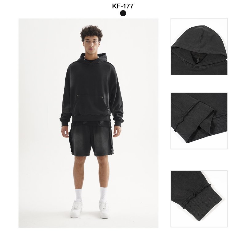 Plus size men's hoodies sweatshirts new design 100% cotton heavyweight 320gsm pullover blank custom hoodies high quality
