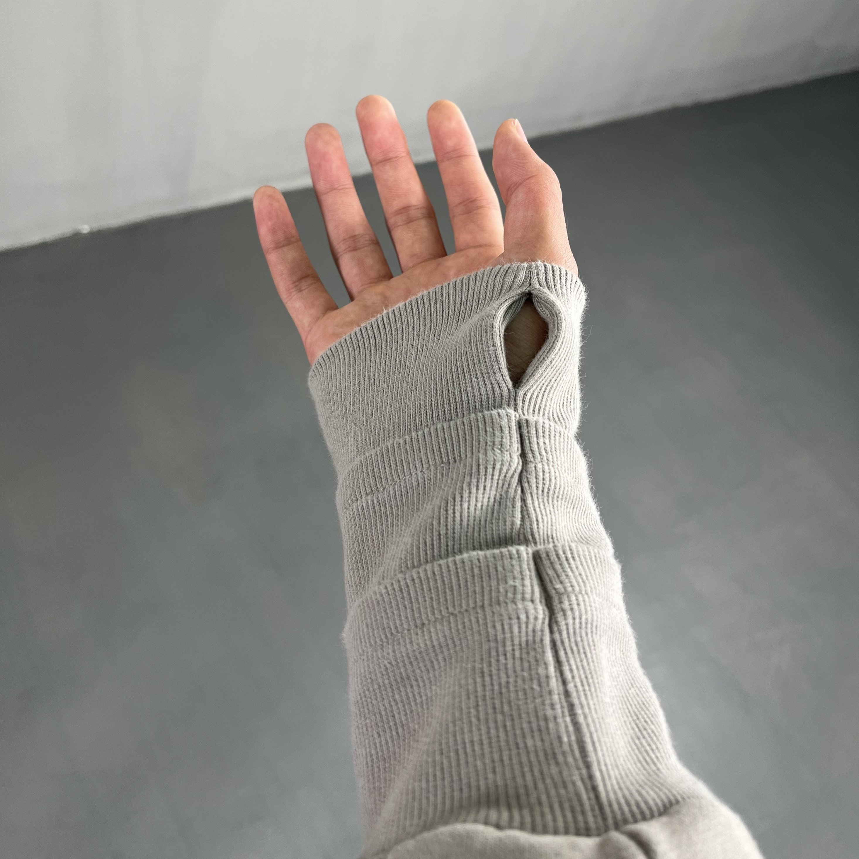 Custom High Quality StreetwearThumb hole luxury Hoodie cropped raw hem hoodies Vintage Double Layer Acid Wash fashion Hoodies