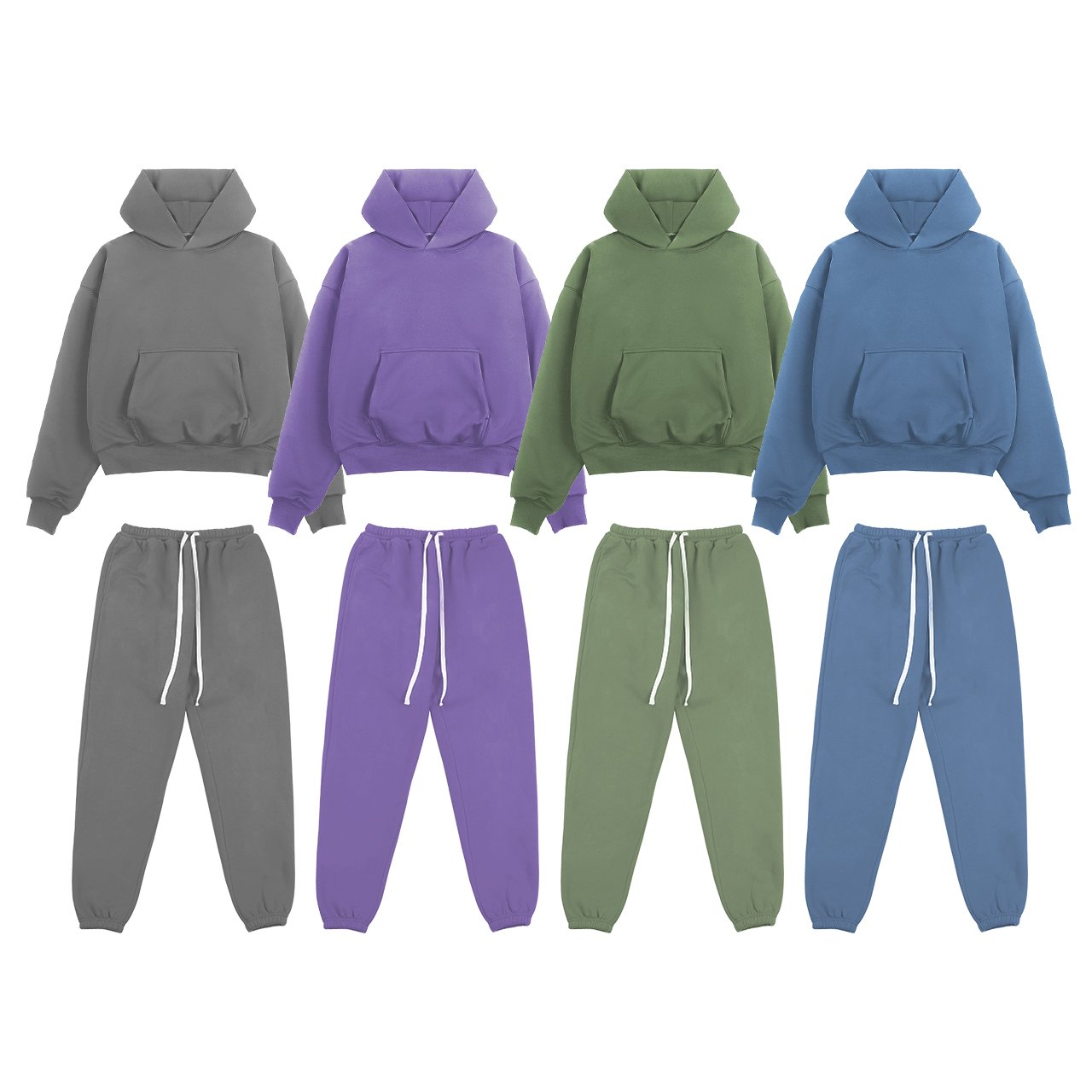 Custom Hoodie Unisex 2 Pieces Set Sweatshirt Sweatpants Fleece Cotton Men's Hoodies & Sweatshirts Hoodie Tracksuit Set