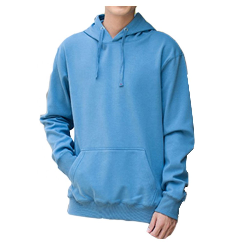 Hooded Day Solid Color Hoodie Men's Pullover Spring and Autumn Jacket Plus Velvet Warm Young Boys Sports Casual Coat Printed