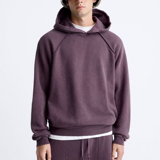 High Quality Custom Logo Cotton hooded pullover sweatshirt hoodie boxy heavy fleece oversized streetwear men's hoodies H-145