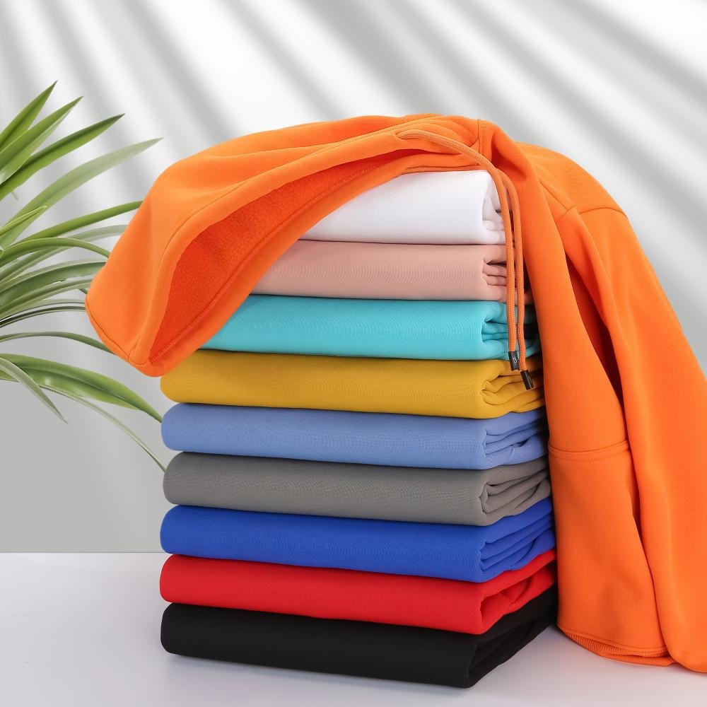 Unisex 350gsm string hoodie cotton polyester plus size blank Sherpa Fleece Men's Hoodies