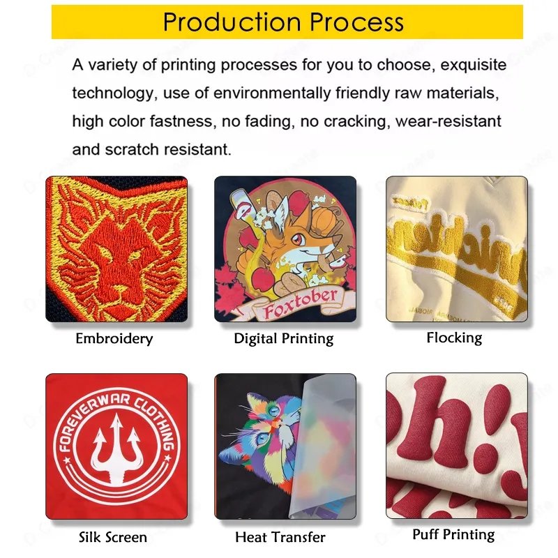 Cotton Printed Customized Hoodie High Quality Printing Custom Logo Sweatshirts Men Heavyweight Oversized Men's Hoodies
