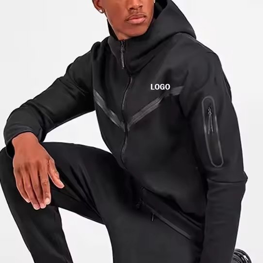 KALEO Custom logo High quality Tech Fleece Full Zip Tracksuit Hoodie Jogger Streetwear Men's hoodies sweatshirts