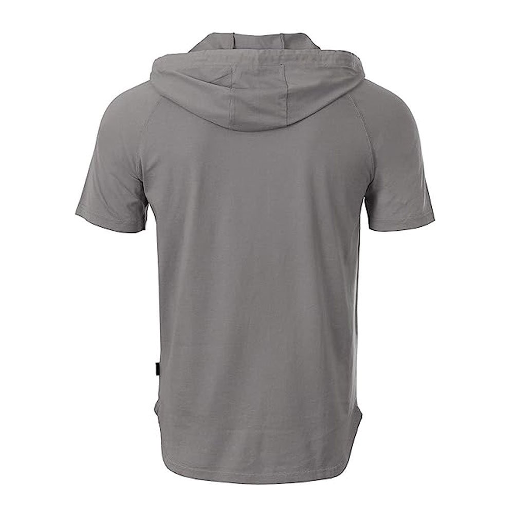 Summer Short Sleeves Hoodies For Men Lightweight Breathable Short Sleeve Color Dyed Hood Shirts Casual Men Clothing