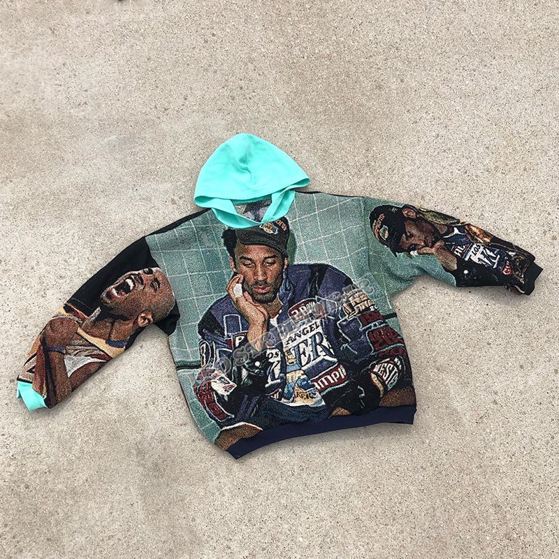Men's Tapestry Hoodie Manufacturers Basketball Woven Blanket Tapestries Thick Fabric Heavy Hoodies and Sweatshirts
