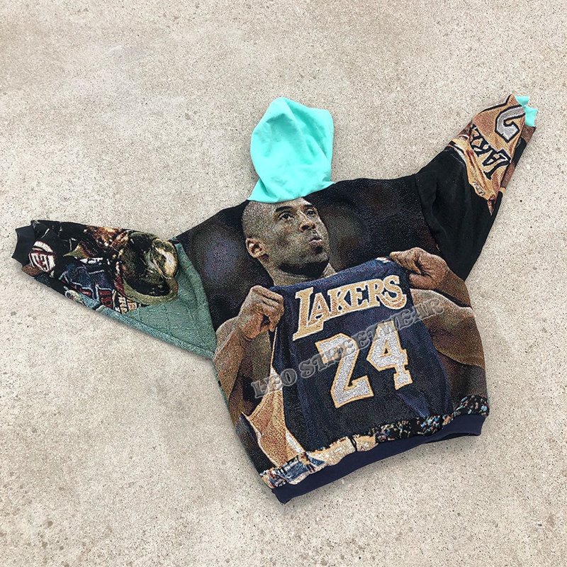 Men's Tapestry Hoodie Manufacturers Basketball Woven Blanket Tapestries Thick Fabric Heavy Hoodies and Sweatshirts
