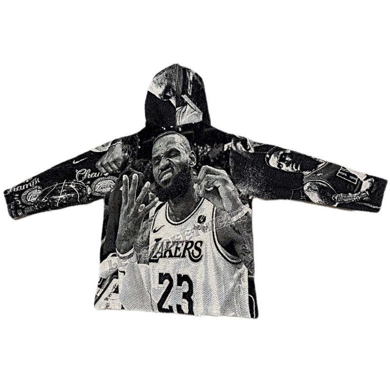 Men's Tapestry Hoodie Manufacturers Basketball Woven Blanket Tapestries Thick Fabric Heavy Hoodies and Sweatshirts