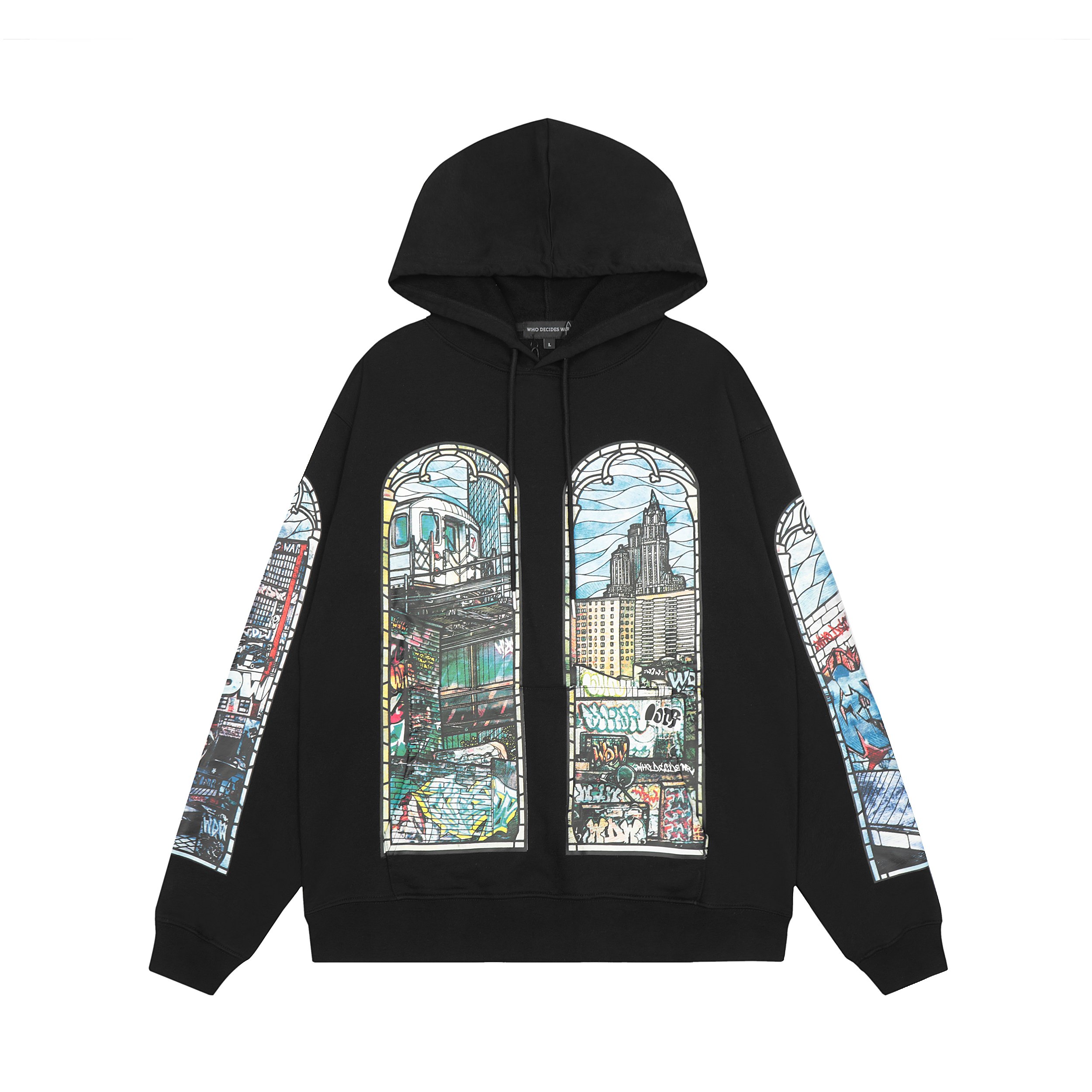 Who Decides War Wholesale High Quality Heavyweight Unisex hoodies Oversized Vintage High street men's hoodie