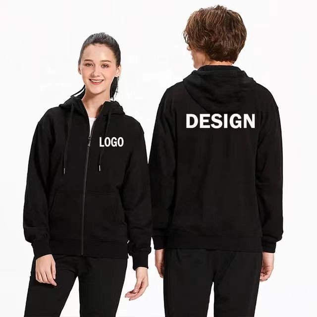 ODM/OEM wholesale plus size men's hoodies full zip up custom print logo hoodie for men and women