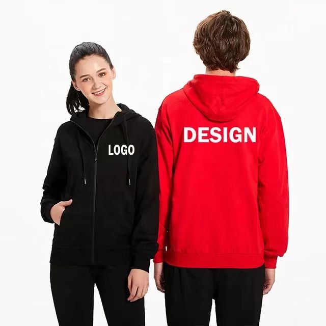 ODM/OEM wholesale plus size men's hoodies full zip up custom print logo hoodie for men and women