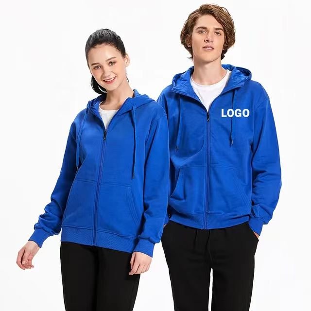 ODM/OEM wholesale plus size men's hoodies full zip up custom print logo hoodie for men and women