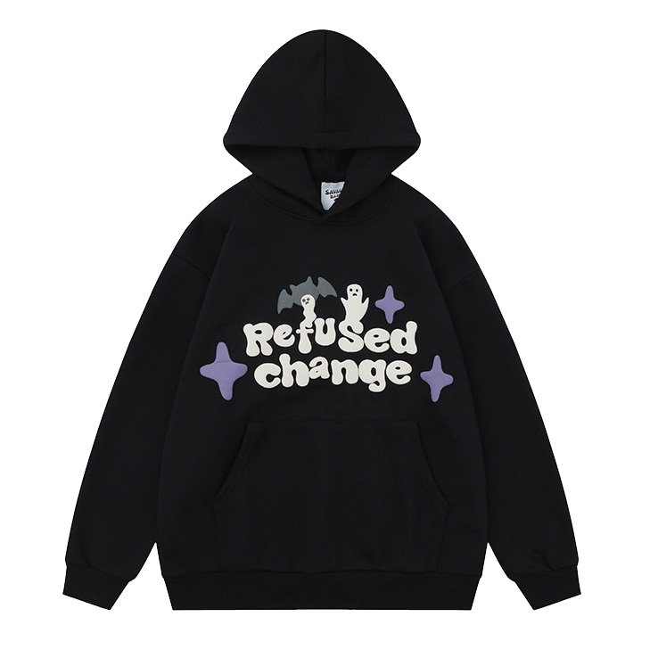 Custom Mens 100% Cotton 500gsm Hoodie Puff Printing Chenille Logo Plus Size Oversized Unisex Pullover Hoodies For Men