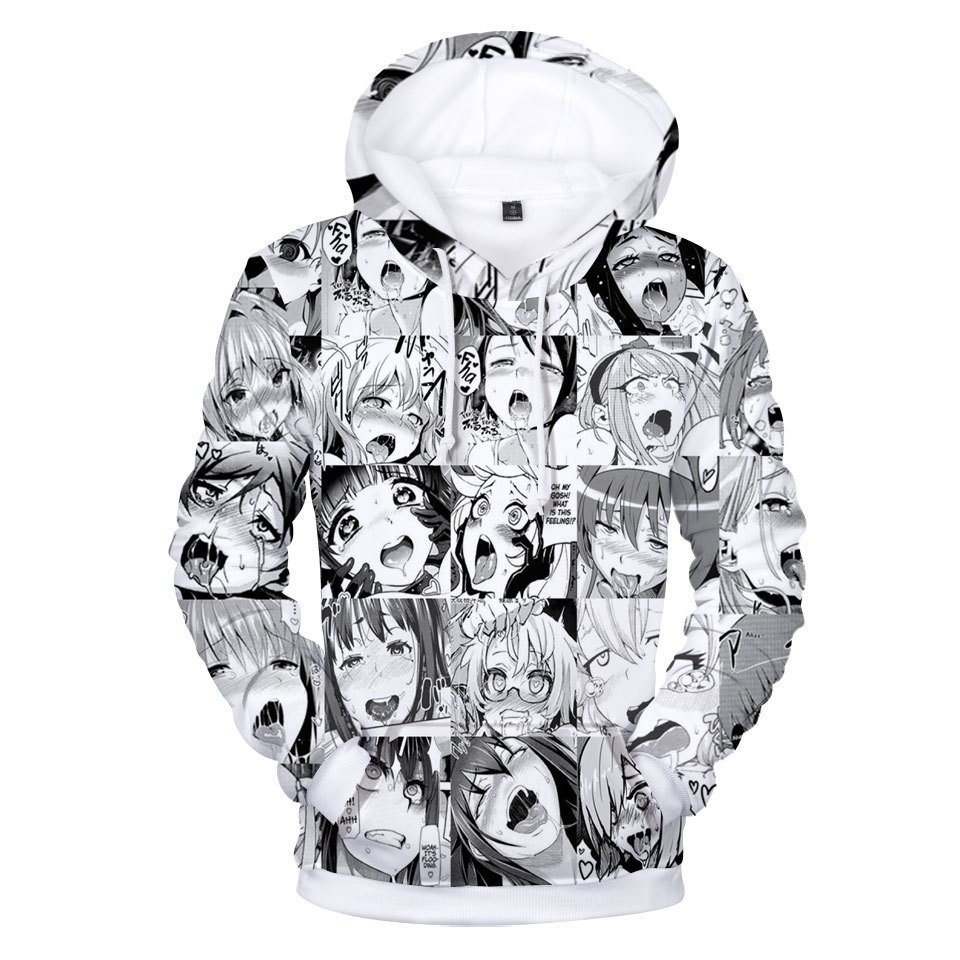 Hot Sell Comic Japanese Anime Black And White Comic Hoodie Adults Kids Youth Sweatshirt