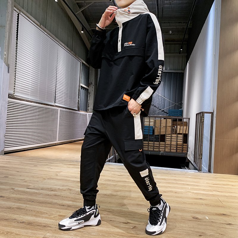 Men's New Style 2-Piece Sports Track Suit High Quality Print XS Sweatpants Men's Sportswear with Customizable Logo