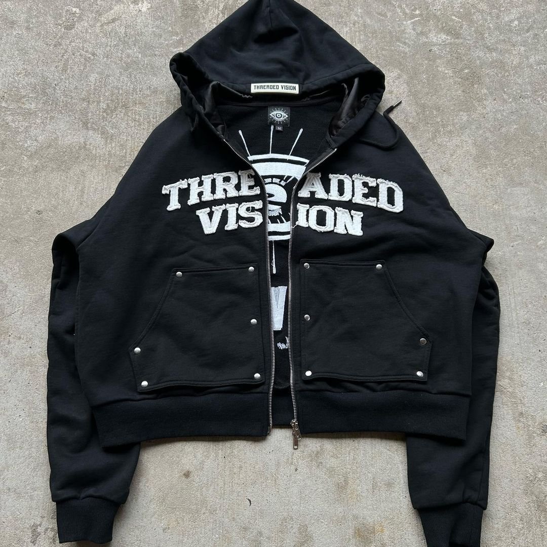 Guangzhou Shangshang Industrial custom hoodie double pocket men's hoodies sweatshirts distressed embroidery patch zip up hoodies