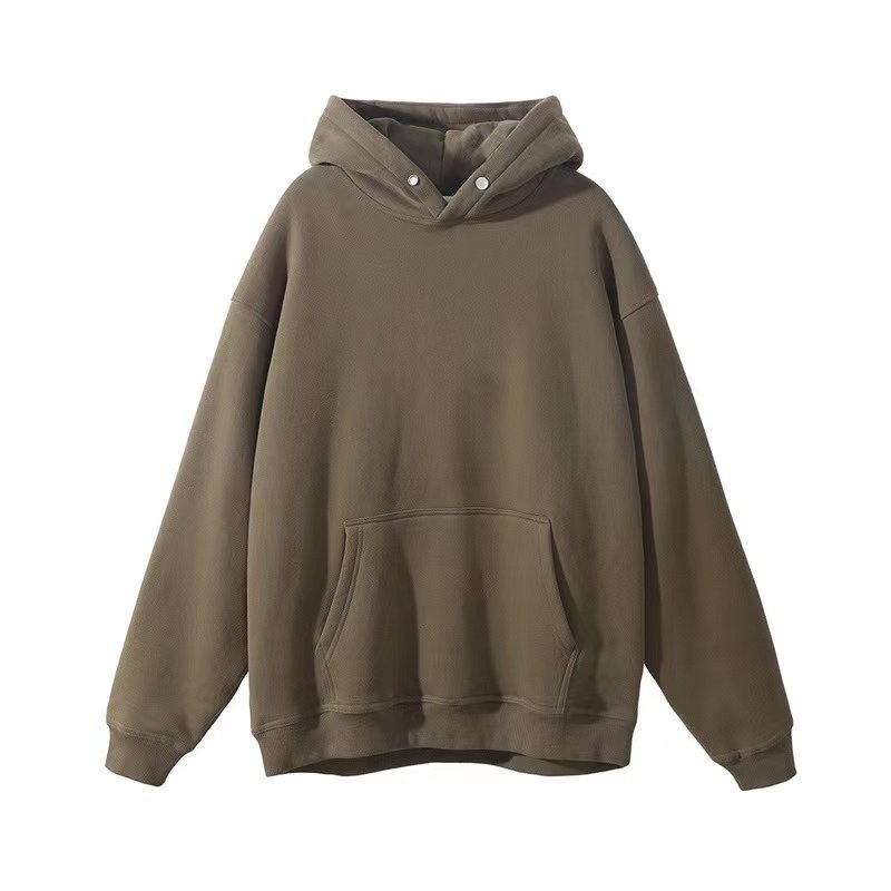 360gsm Heavyweight Fleece Oversized Plus Size Men's Hoodies Blank Thickened Hoodie No Drawstring Custom Logo Wholesale