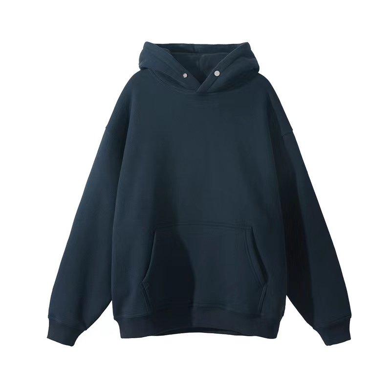 360gsm Heavyweight Fleece Oversized Plus Size Men's Hoodies Blank Thickened Hoodie No Drawstring Custom Logo Wholesale