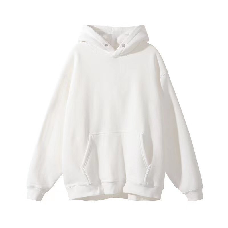 360gsm Heavyweight Fleece Oversized Plus Size Men's Hoodies Blank Thickened Hoodie No Drawstring Custom Logo Wholesale