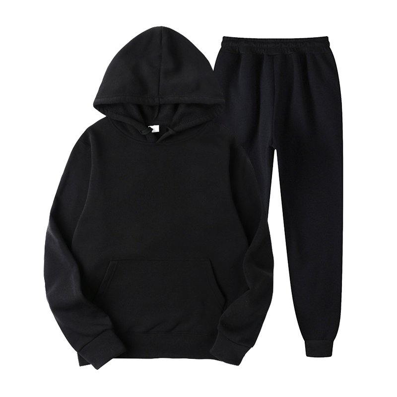 High Quality 100% Polyester men's clothing Blank Unisex Hoodies Custom Hoodie Set suit for men