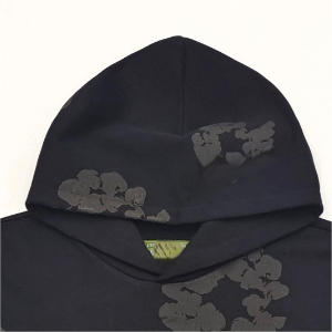High Quality Men's Clothing Hoodies Sweatshirts Pullover 100% Cotton Streetwear Tracksuits for Men Denim Puff Printing Teares