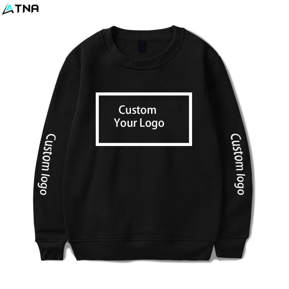 Men's Long Sleeve PULLOVER Cotton Crewneck Sweatshirt Solid Pattern Polyester with LOGO Plain Dyed LOOSE FIT Fleece Winter Use