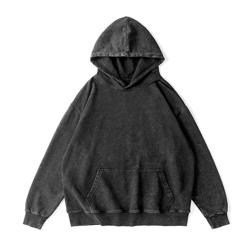Acid Wash Oversized Hoodie Vintage Men Heavyweight French Terry Hoodie custom men's hoodies & sweatshirts
