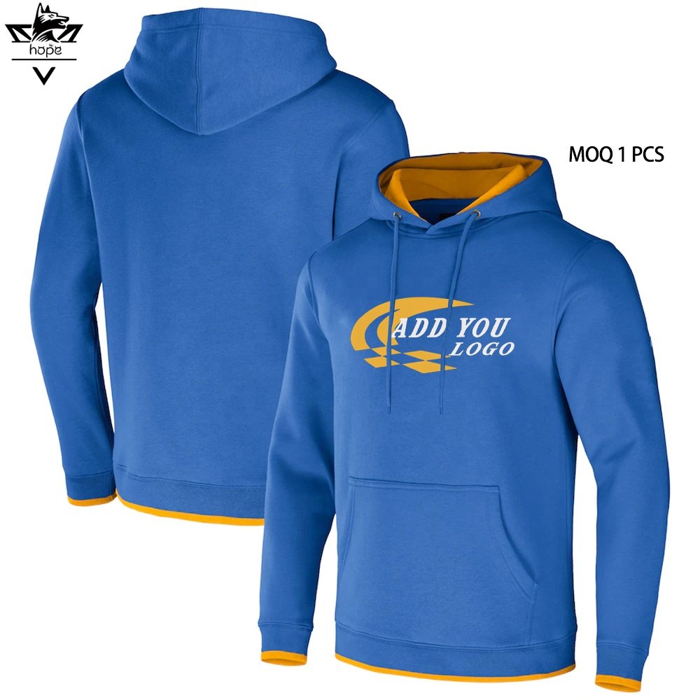 Factory OEM customized men's hoodies & sweatshirts stitching design 230g 100% polyester autumn and winter men's sweatshirt