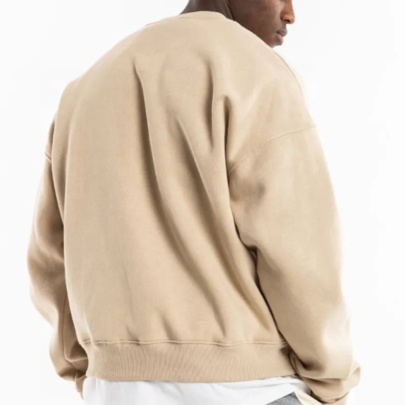 blank quality cotton oversized sweatshirt ODM custom print logo polyester vintage crewneck men sweatshirt