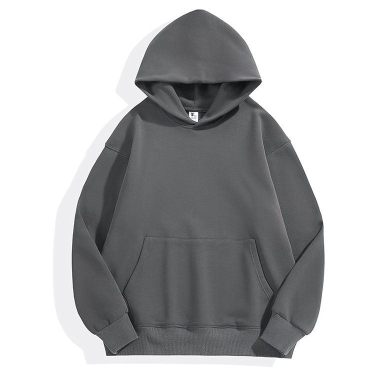 Custom Logo Oversize Blank Fleece Hoodies no string Embroidery 500g Heavy Weight Street Wear Plain Men's Hoodies