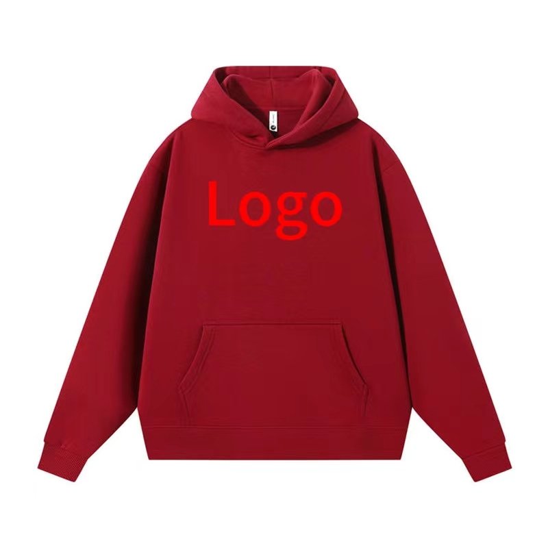 Unisex Heavyweight Oversized Hoodies Custom Logo Blank Fleece French Terry Lined Knitted Solid Drop Shoulder No String Men Women