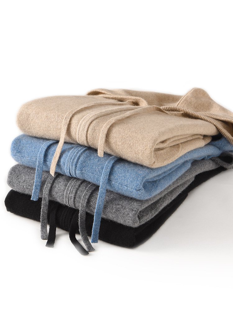 cashmere hoodie men grey marine wool men's cashmere hooded