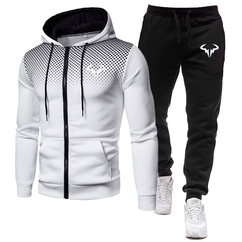 Fashion fleece Men's hoodies & sweatshirt Suit sports Wear Tracksuits Autumn Winter Men Two Pieces Sets Hooded Outfits