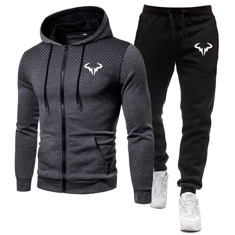 Fashion fleece Men's hoodies & sweatshirt Suit sports Wear Tracksuits Autumn Winter Men Two Pieces Sets Hooded Outfits