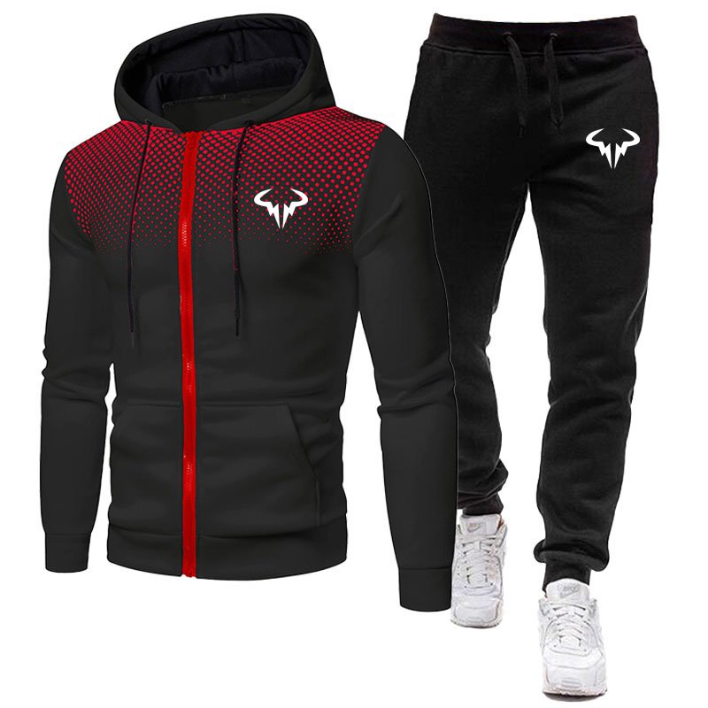 Fashion fleece Men's hoodies & sweatshirt Suit sports Wear Tracksuits Autumn Winter Men Two Pieces Sets Hooded Outfits