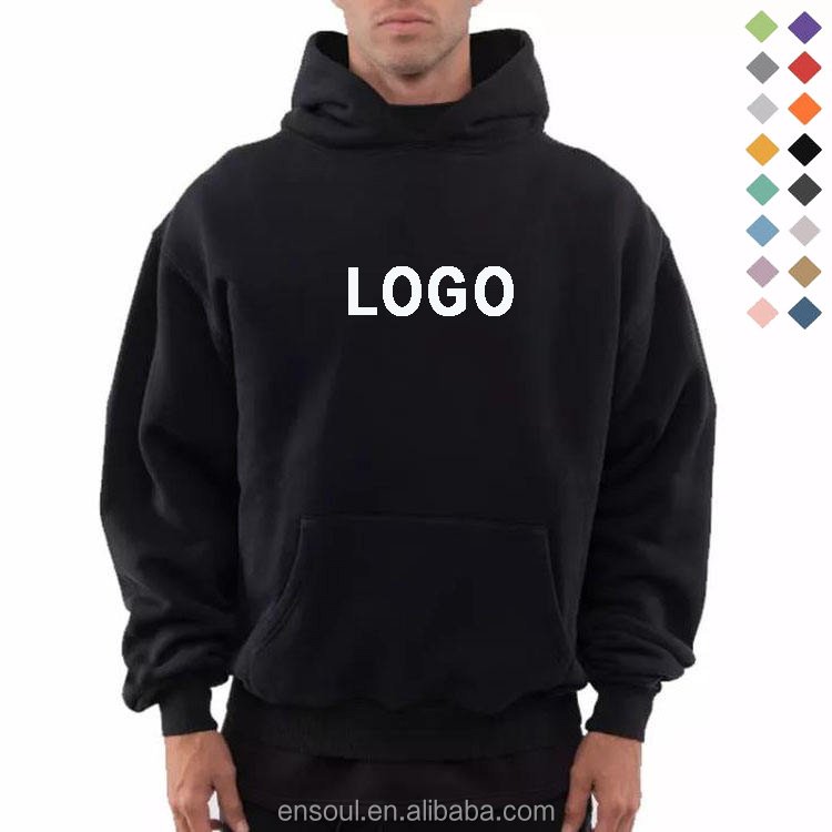 high quality graphic essentials unisex hoodie oversized cotton heavyweight streetwear pullover custom puff print men hoodies