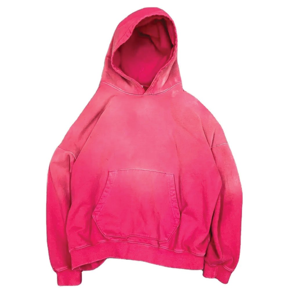New Fashion Custom Solid Color Heavyweight Blank Men's Hoodie High Quality Oversized Drop Shoulder Acid Wash Zipper Hoodie Men