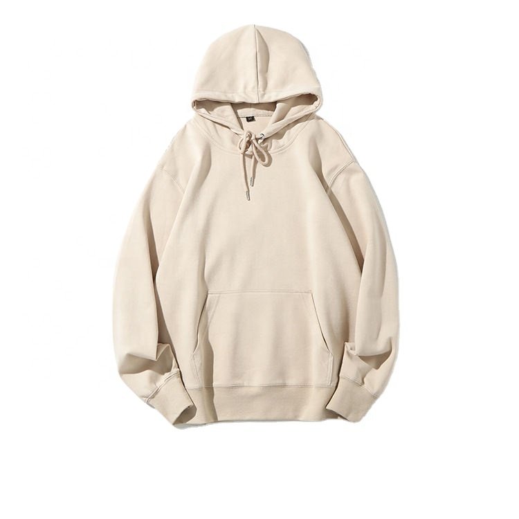 men's hoodies & sweatshirts Wholesale high quality custom embroidery plain hooded sweatshirt 300g 80% cotton 20% polyester hood