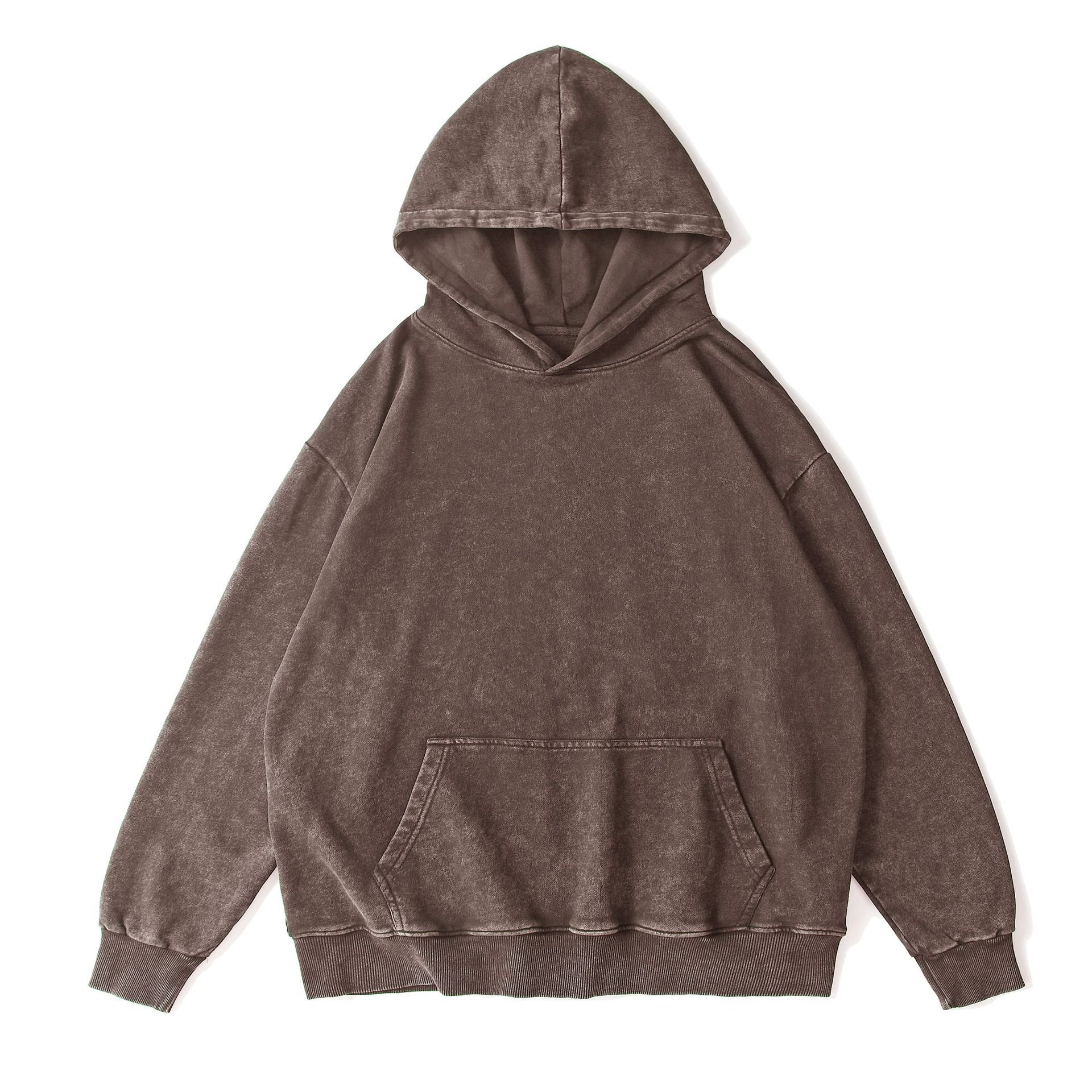 2024 New products Fashion American retro pure cotton blank wash to do old heavyweight antique casual everyday men's hoodie