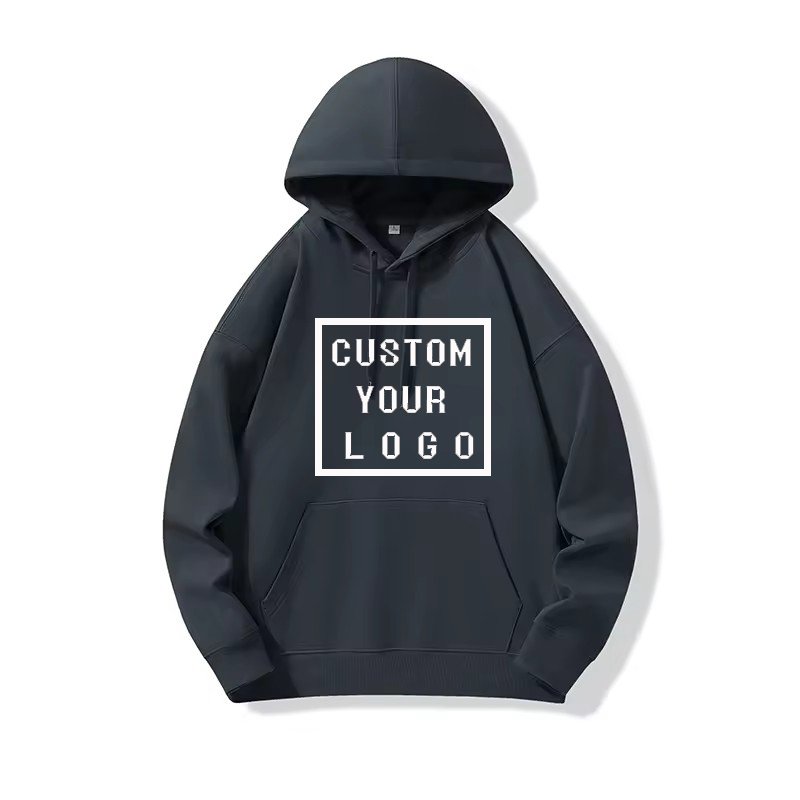 Custom Men's Hoodies Blank Sweatshirts New Fashion Navy Blue Essentials Hoodies Adult Female Male boxy Street wear hoodies