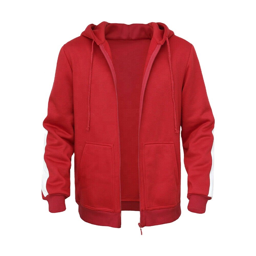 Custom men's High Quality Soft Polyester zipper hoodie Plush Fleece Hooded jacket oversized Hoodie for men