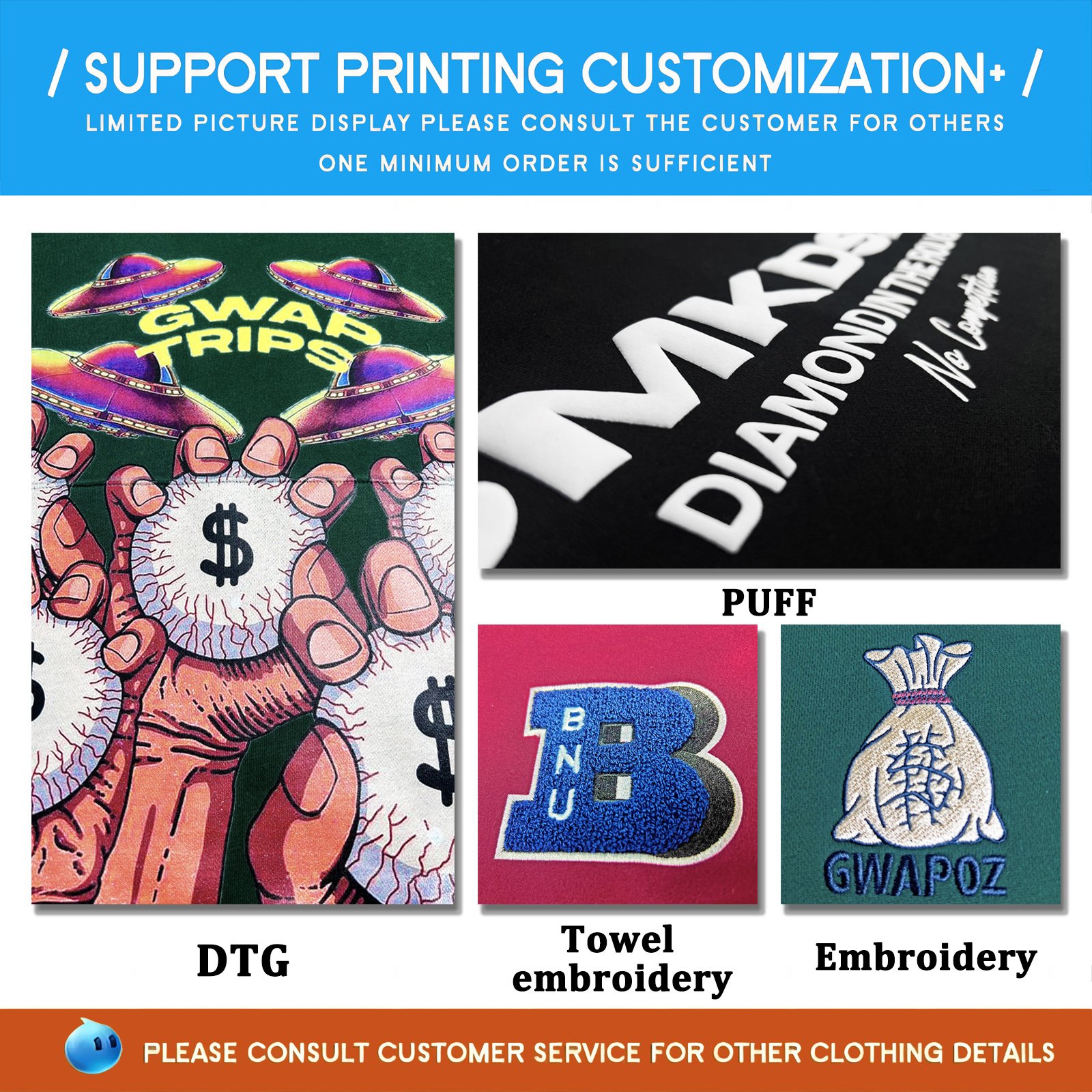 Wholesale High Quality Cotton Zipper Men Oversized Hoodie Printing Embroidery Custom Logo Hoodies Unisex