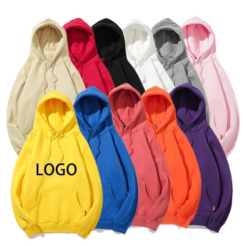High Quality 100% Cotton Fleece Men Pullover Hoodie Custom Printing Logo Hoodie Plus Size Men's Hoodies & Sweatshirts