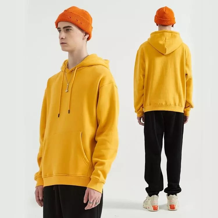 High Quality 100% Cotton Fleece Men Pullover Hoodie Custom Printing Logo Hoodie Plus Size Men's Hoodies & Sweatshirts